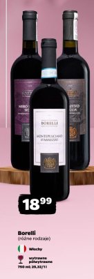 Wino Borelli, różne rodzaje promocja w Netto