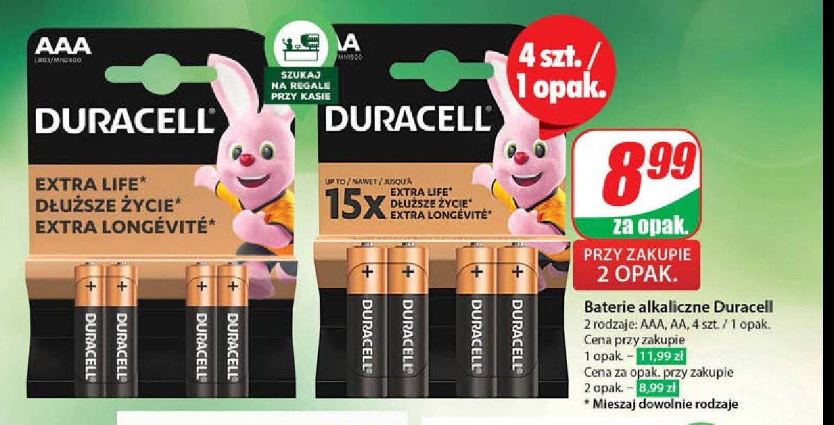 Baterie aaa/lr3 Duracell promocja