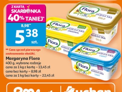 Margaryna Flora różne rodzaje promocja w Auchan