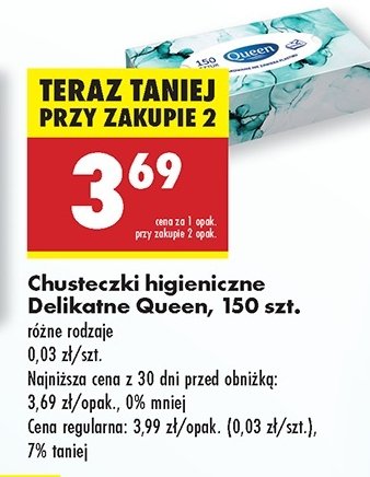 Chusteczki higieniczne Queen promocja