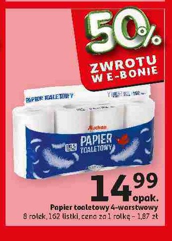 Papier toaletowy biały Auchan promocja