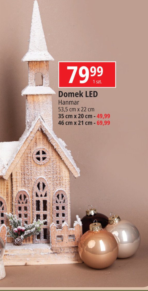 Domek led 53.5 x 22 cm Hanmar promocja