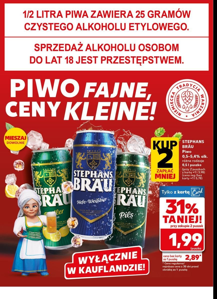 Piwo Stephans brau hefeweizen promocja w Supeco