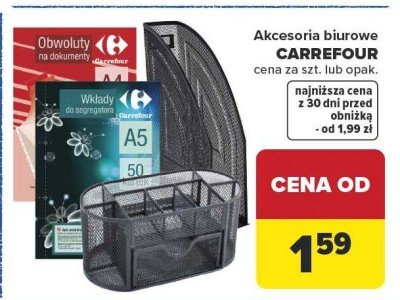 Akcesoria biurowe CARREFOUR promocja w Carrefour Market