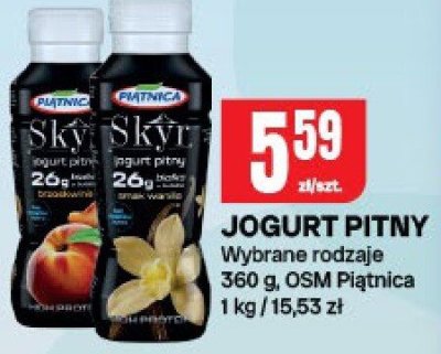Jogurt pitny Skyr wybrane rodzaje promocja w Chorten