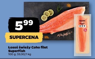 Łosoś świeży Coho filet  promocja w Netto