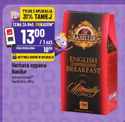 Herbata sypana Basilur różne rodzaje Tea Brother 100 g promocja w POLOmarket