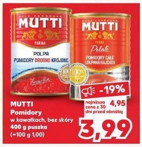 Pomidorki pelati całe bez skórki Mutti promocja