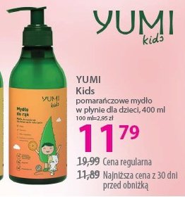 Mydło w płynie pomarańczowe Yumi kids promocja