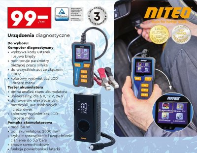 Urządzenie diagnostyczne  - Tester akumulatora promocja w Biedronka