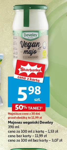 Majonez wegański Develey promocja w Auchan