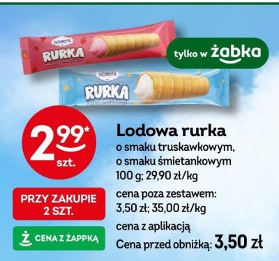 Lodowa rurka śmietankowa promocja w Żabka