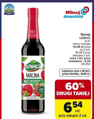 Syrop malina Cymes ogród smaków promocja w Carrefour Market