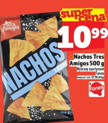 Nachos Tres Amigos 500 g promocja w TOPAZ