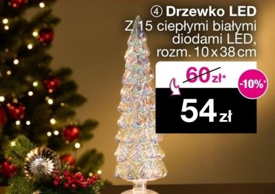 Drzewko LED Z 15 ciepłymi białymi diodami LED, rozm. 10 x 38 cm promocja w Woolworth