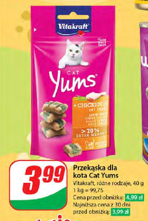 Przysmak z kurczakiem VITAKRAFT CAT YUMS promocja