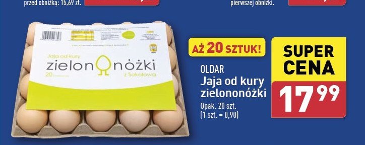 Jaja od kury zielononóżki Oldar promocja