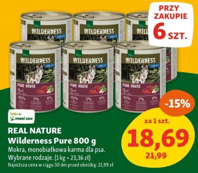 Karma mokra monobiałkowa dla psa Wilderness Pure 800 g promocja w MAXI ZOO
