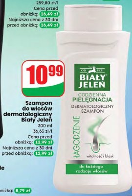 Szampon do włosów dermatologiczny Biały Jeleń promocja w Dino