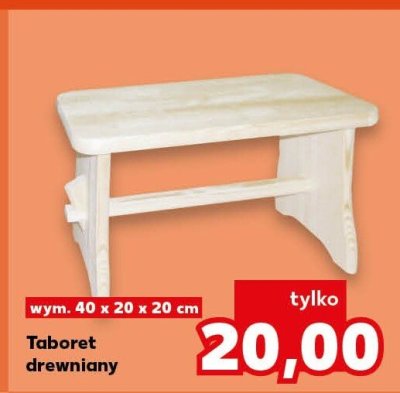 Taboret drewniany promocja w Kaufland
