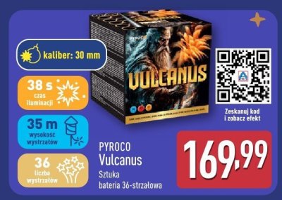 Sztuczne ognie Vulcanus bateria 36-strzałowa promocja w Aldi