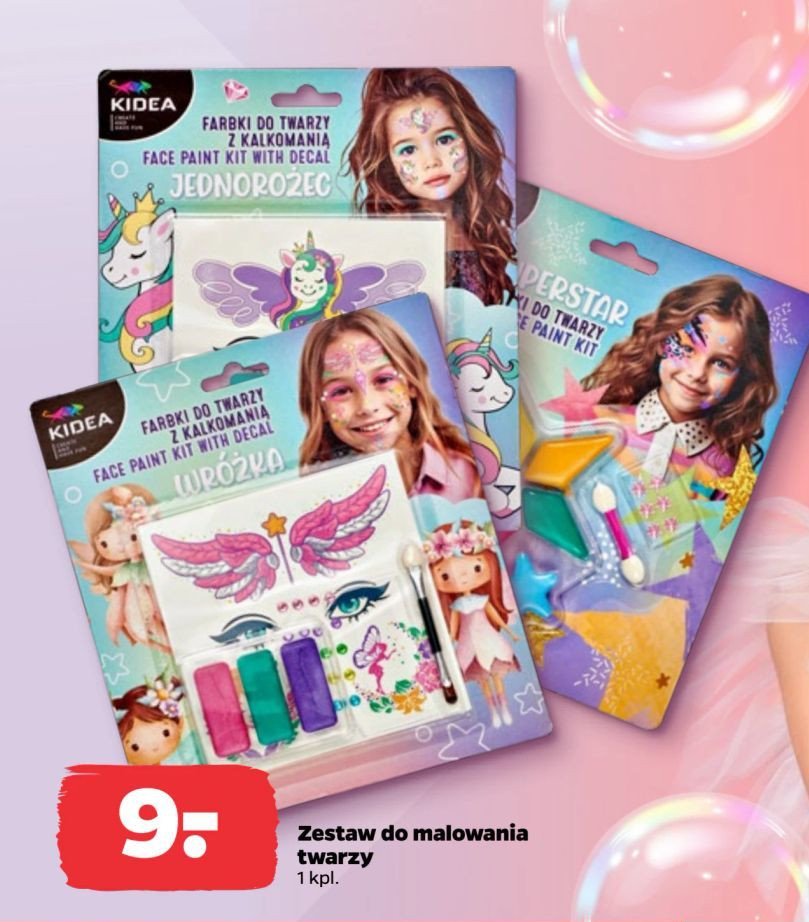 Farbki do twarzy superstar Kidea promocja w Netto