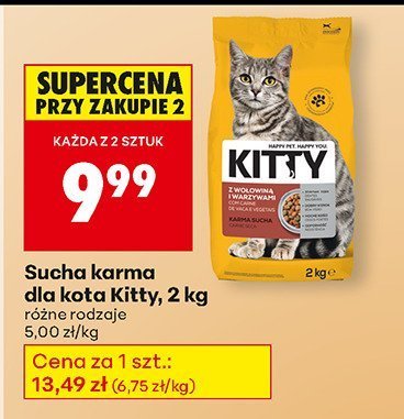 Sucha karma dla kota Kitty 2 kg różne rodzaje promocja w Biedronka