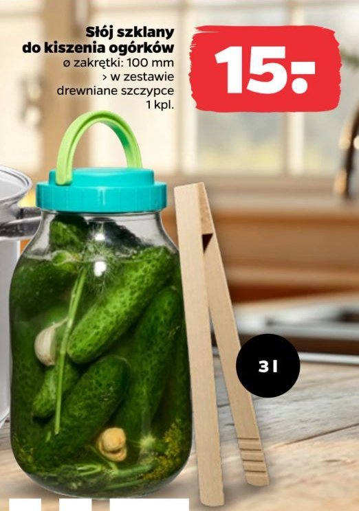 Słój do kiszenia ogórków promocja w Netto