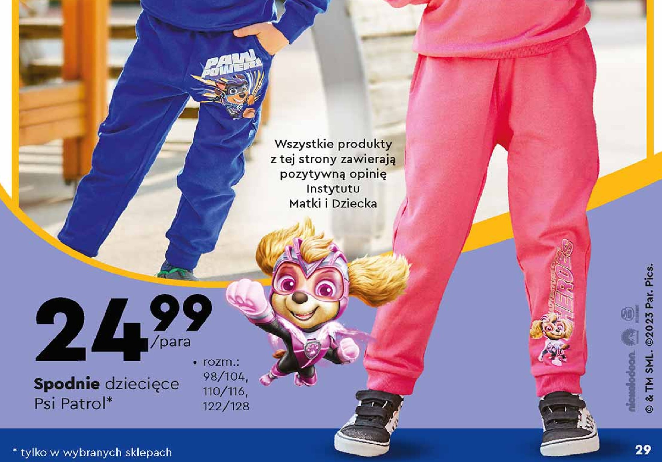 Spodnie dzieci臋ce psi patrol 98-104 promocja