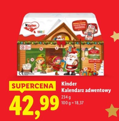 Kalendarz adwentowy Kinder promocja w Lidl