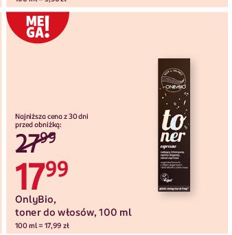 Toner do włosów gorzka czekolada Only bio hair balance Onlybio promocja w Rossmann