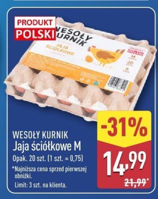 Jaja ściółkowe M Wesoły Kurnik promocja w Aldi