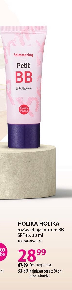 Krem rozświetlający spf 45 HOLIKA HOLIKA PETIT BB promocja