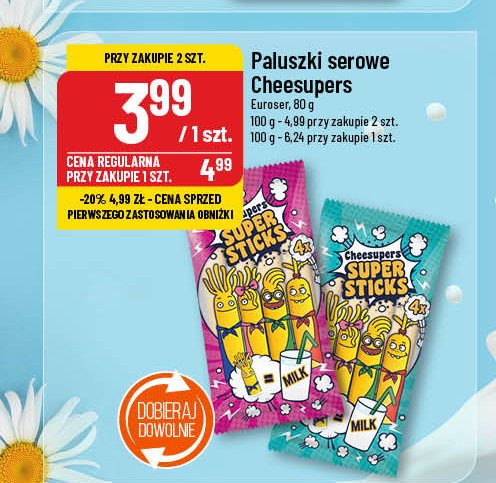 Paluszki serowe różowe Cheesupers super sticks promocja