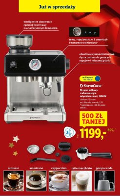 Ekspres kolbowy z wbudowanym młynkiem smart, 1500 W promocja w Lidl