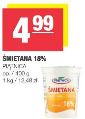 Śmietana 18% Piątnica promocja w SPAR
