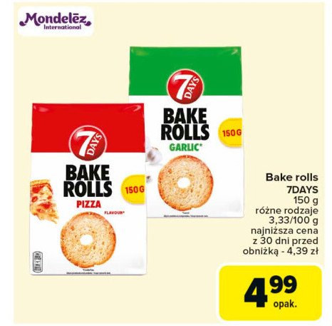 Bake rolls garlic 7 days bake rolls promocja