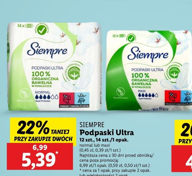 Podpaski ultra deo drynet maxi Siempre promocja