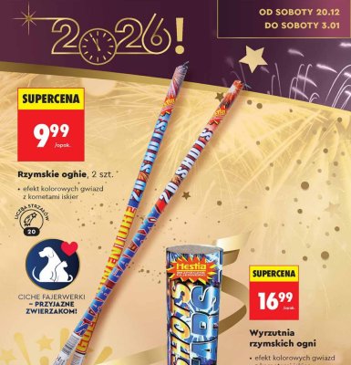 Wyrzutnia rzymskich ogni promocja w Biedronka