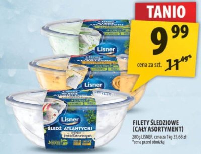 Filety śledziowe (cały asortyment) Lisner promocja w Arhelan