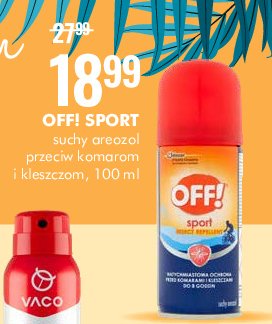 Spray suchy przeciw komarom i kleszczom Off! sport promocja