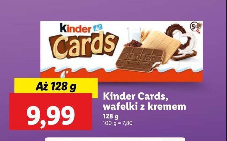 Herbatniki czekoladowe Kinder cards promocja