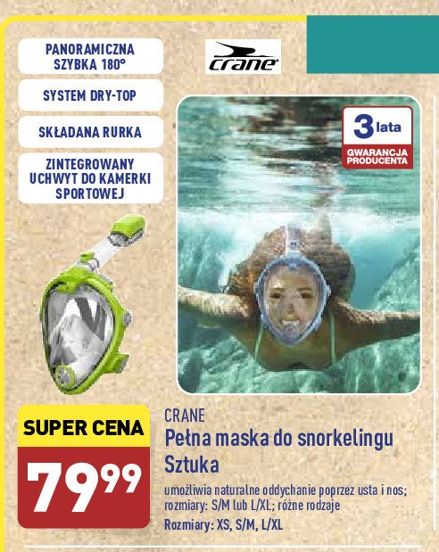 Maska do snorkelingu xs CRANE promocja