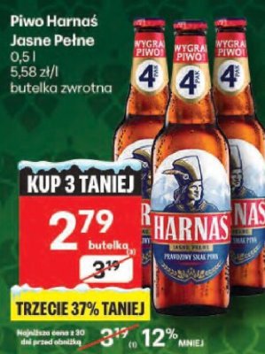 Piwo Harnaś Jasne Pełne promocja w Delikatesy Centrum