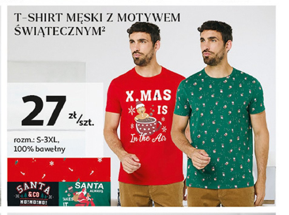 T-shirt męski z nadrukiem świątecznym s-3xl promocja