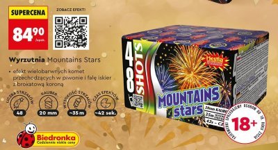Wyrzutnia fajerwerków Mountains Stars promocja w Biedronka