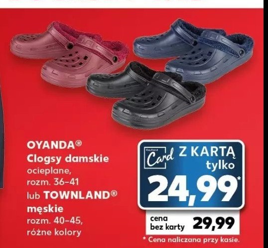 Clogsy damskie ocieplane rozm. 36-41 Oyanda promocja