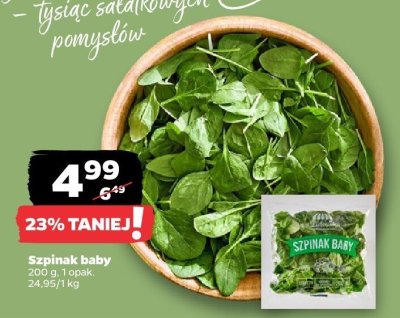 Szpinak baby promocja w Netto
