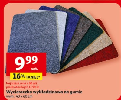 Wycieraczka wykładzinowa na gumie promocja w Auchan