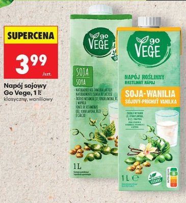 Napój sojowy 1 l waniliowy promocja w Biedronka